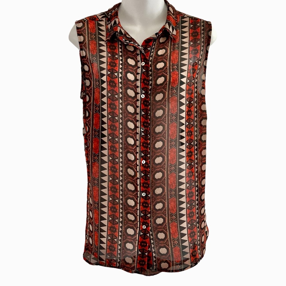 H&M | Semi-Sheer Sleeveless Blouse